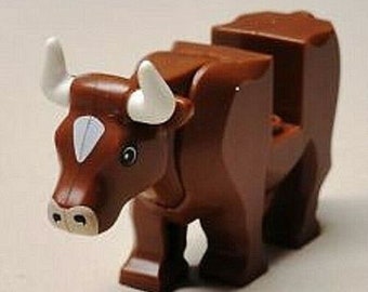 Lego MINIFIGURE Vintage donkerbruine KOE boerderijset dier huisdier