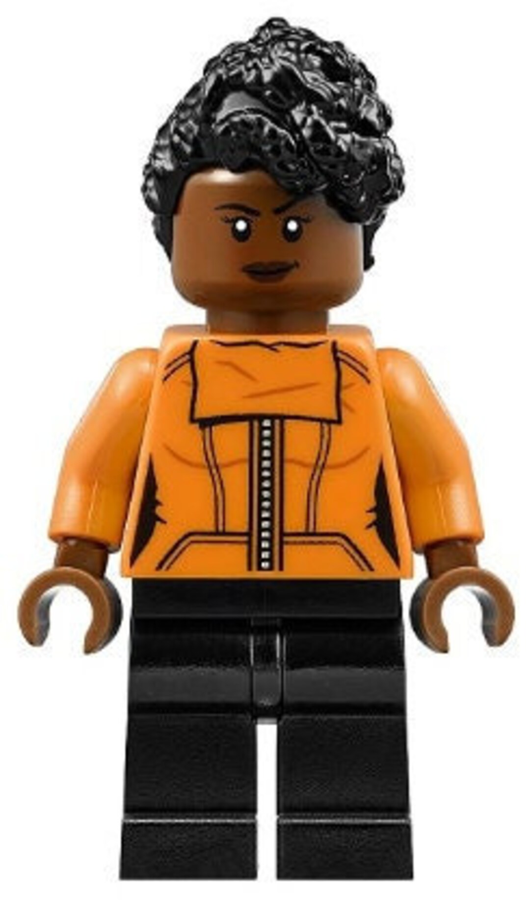 Lego MINIFIGURE Shuri Orange Top Braided Hair Etsy