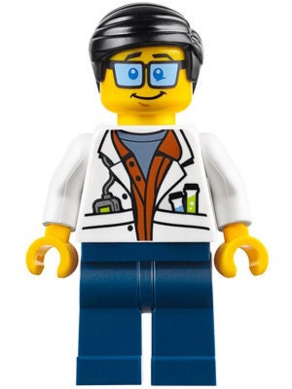LEGO Minifigure City Scientist White Lab Coat With Test - Etsy