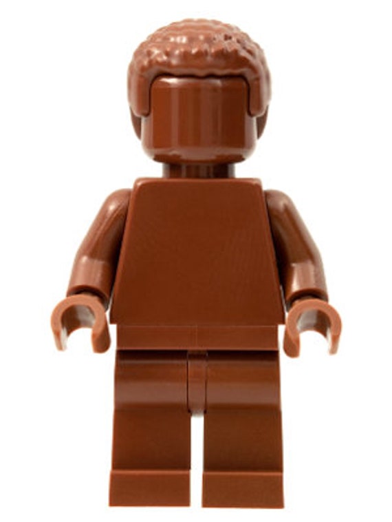 Lego MINIFIGURE Everyone is Awesome Reddish Brown (monochrome)