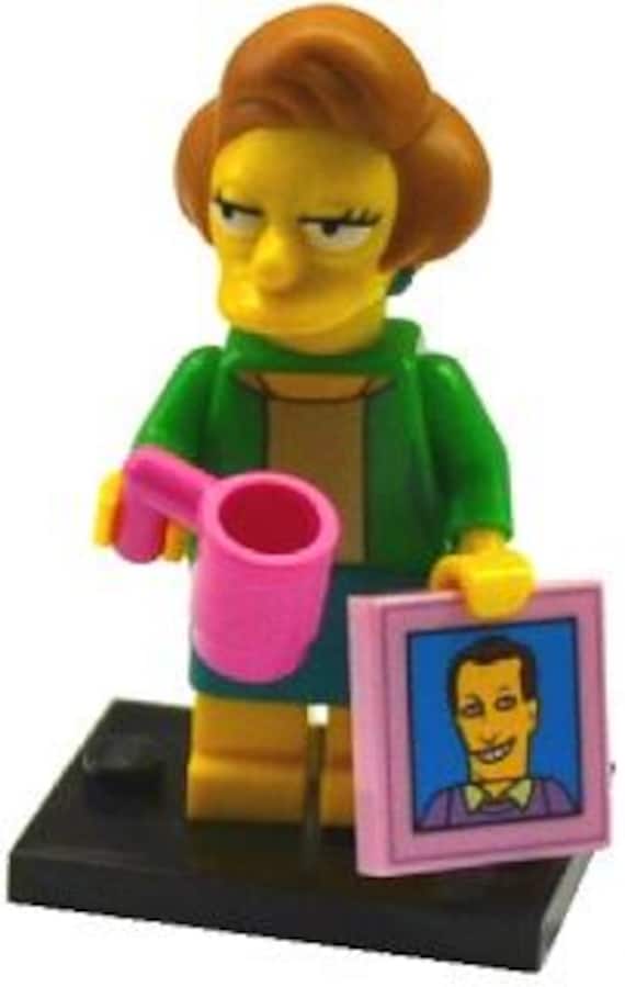 Lego MINIFIGURE Edna Krabappel, The Simpsons, Series 2 (Complete Set with Stand and Accessories)