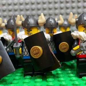 Real Lego Minifigure Lot of 10 themed Knights Byzantine Varangian Guard /w Gear