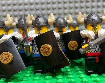 Real Lego Minifigure Lot of 10 themed Knights Byzantine Varangian Guard /w Gear