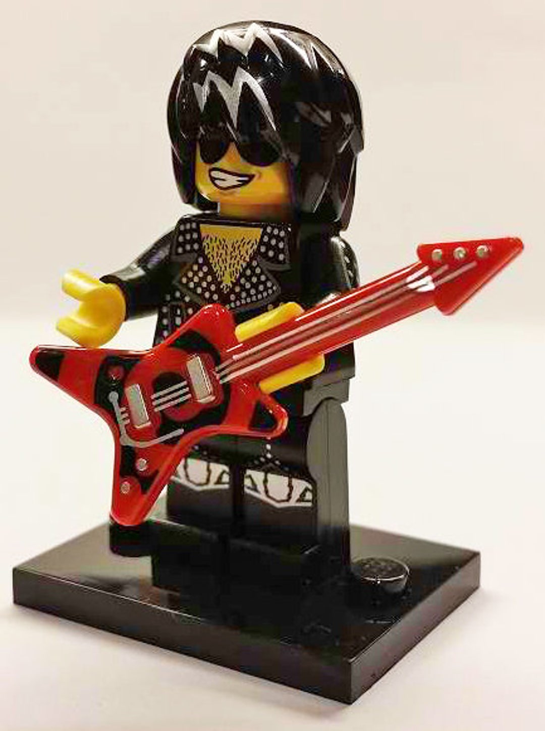 Lego MINIFIGURE Rocker Rock Star W Guitar Electric Etsy