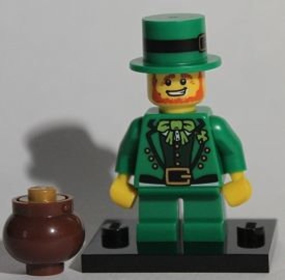 Lego MINIFIGURE March Spring Rainbow Leprechaun, Series 6 (Complete Set with Stand and Accessories)