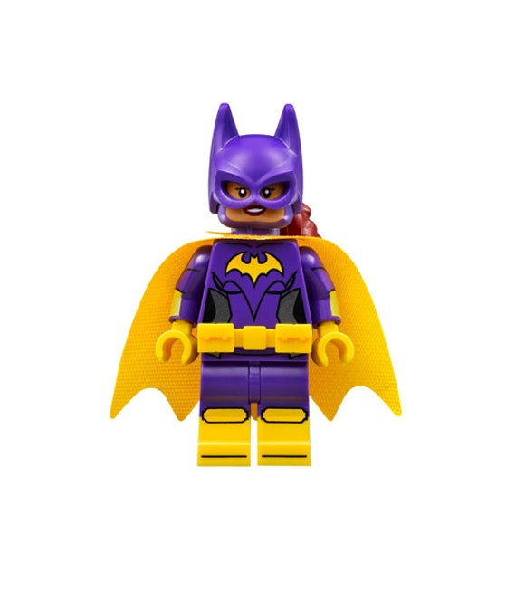 Lego MINIFIGURE Batgirl, Yellow Cape, Dual Sided Head with Smile/Annoyed  Pattern