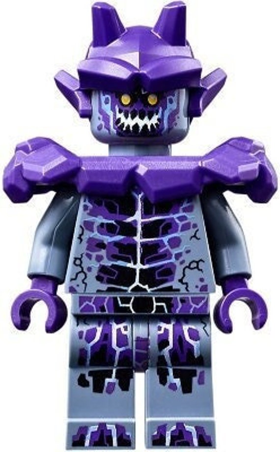 Lego MINIFIGURE halloween Rock Demon Stone Stomper Dark Purple Markings and Shoulder Armor