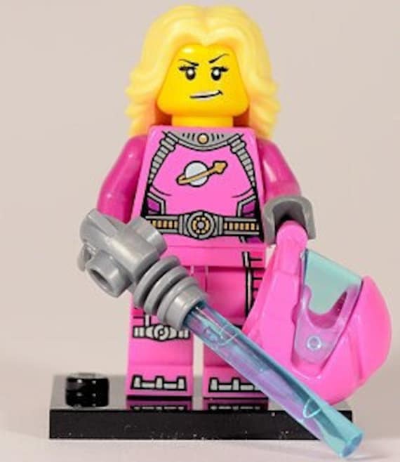 Lego MINIFIGURE  Intergalactic Girl, Series 6 (Complete Set with Stand and Accessories) Space Women Pink Power