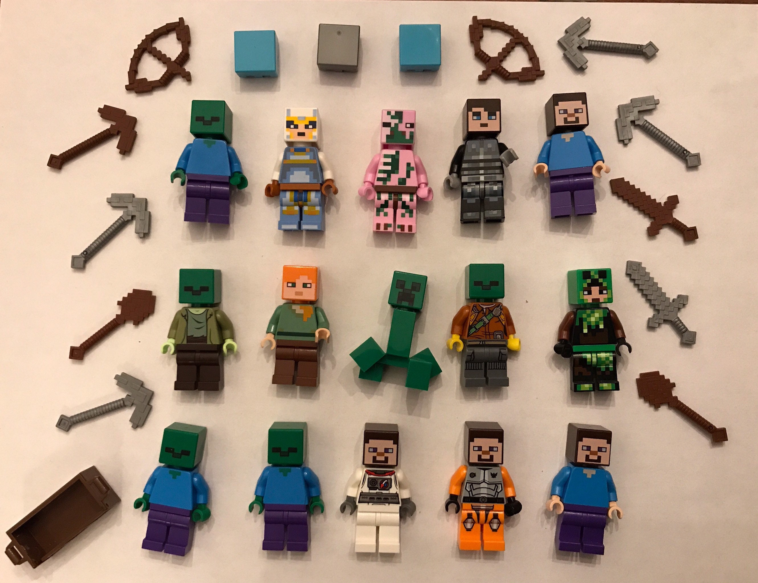 6 Lego Minecraft Minifigs Figuras Lote Aleatorio A Granel Con Etsy Espana