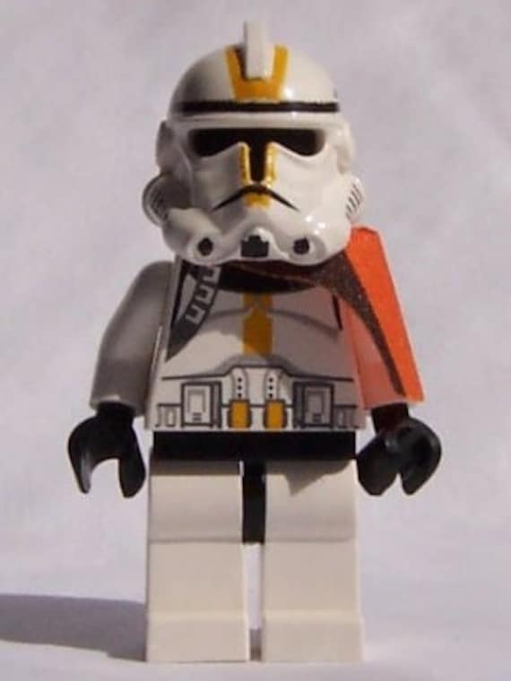 Lego Star Wars MINIFIGURE Clone Trooper 327th Star Corps phase 2 Orange Cloth Pauldron Black Head Etsy UK