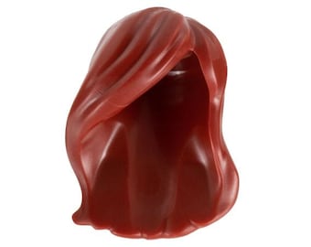 Lego Friends Mini Doll, Hair Female Long, Parted on Side, Swept Back over Forehead, Hole on Top