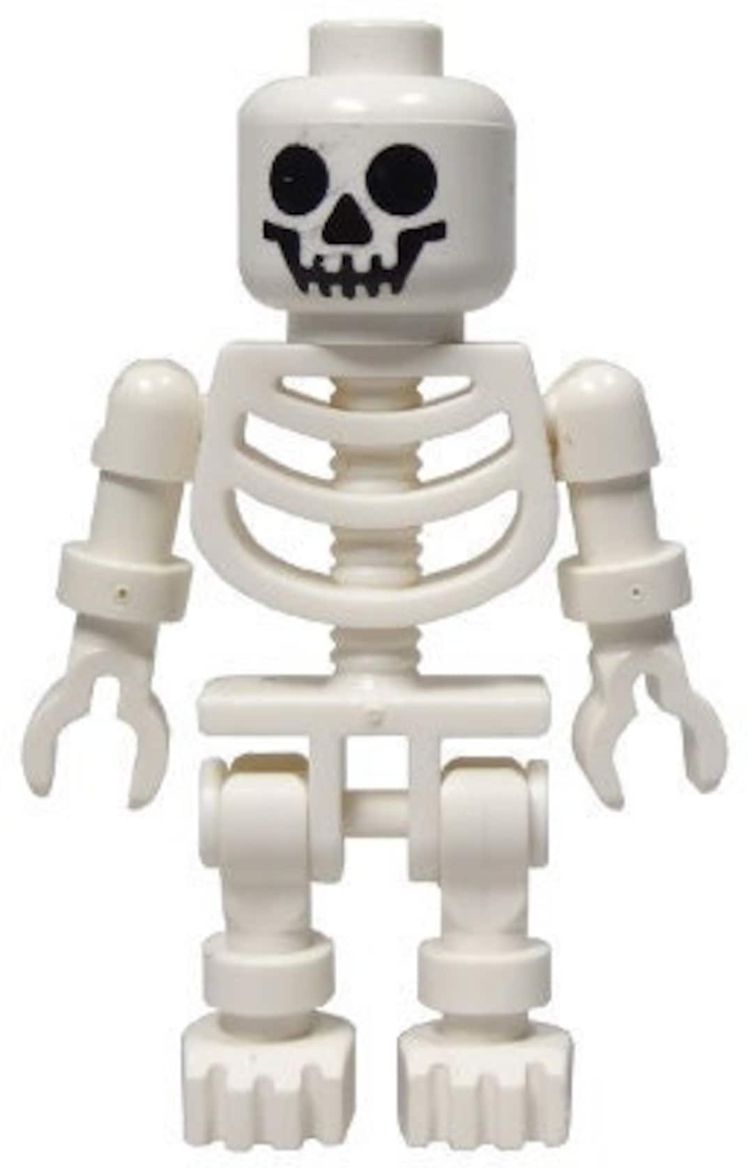 LEGO White Skeleton Minifigure With Swivel Arms Halloween Floppy Arms ...