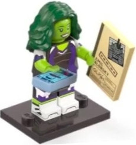 Lego MINIFIGURE She hulk Marvel Studios Series 2 complete Set With Stand and Accessories Etsy UK