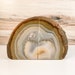 Agate Bookends Geode Book Ends - Natural Stone White and Brown