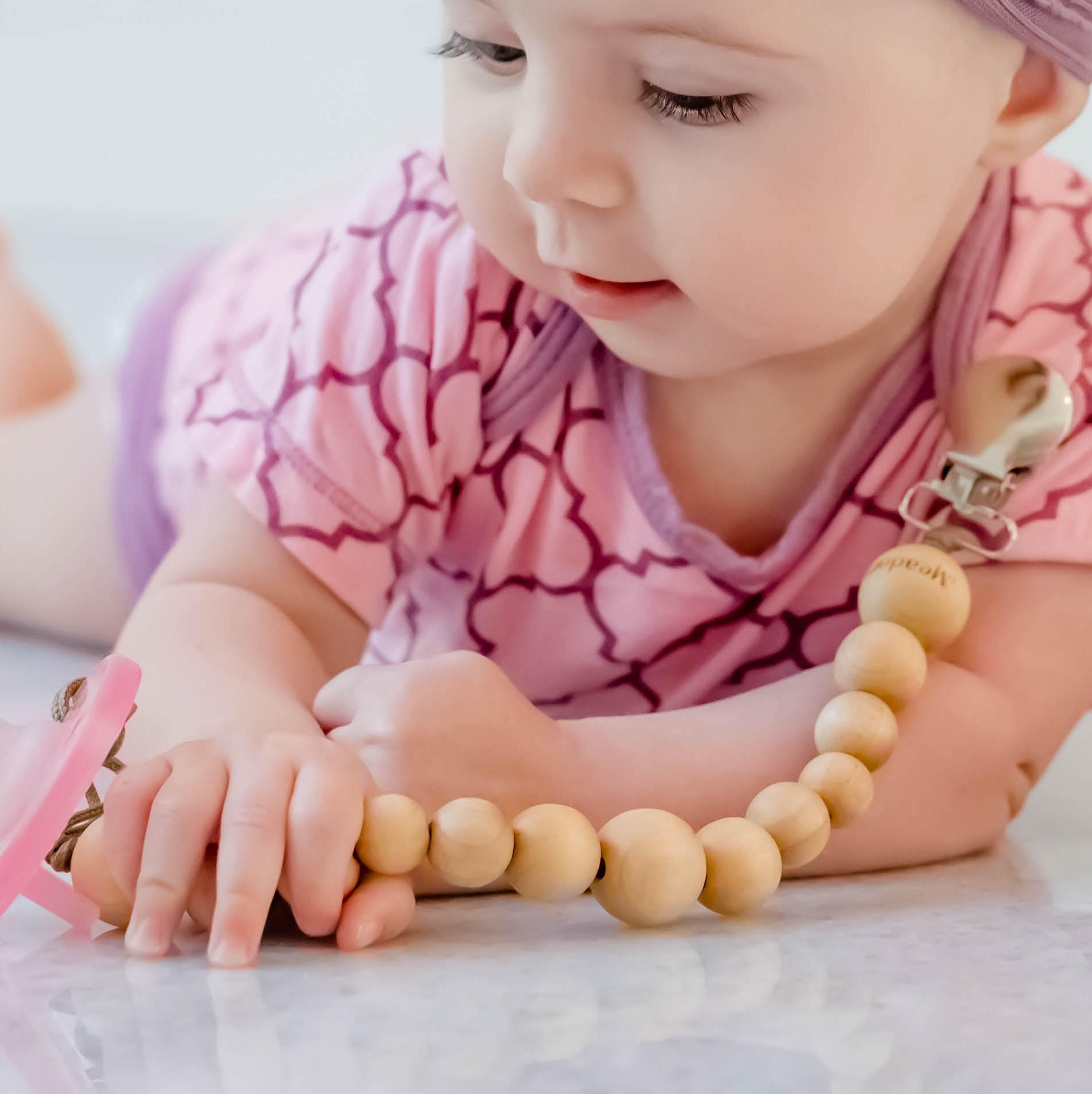 Wooden Bead Pacifier Clip Pacifier Clip Pacifier Holder Etsy