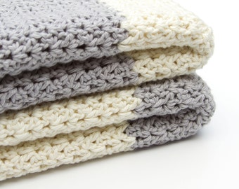 Crochet Cotton Baby Blanket – Neutral Stroller Blanket