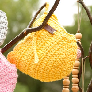 Crochet Baby Bonnet for Baby Girl Newborn Baby Girl Gift Soft Cotton Crochet Bonnet Infant Girl Hat Yellow Ria Bonnet image 4