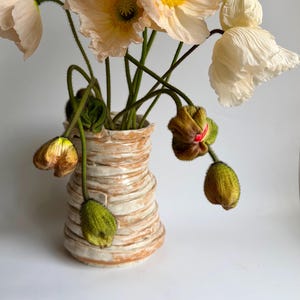 Handbuilt Ceramic Vase | Textured Shino Vase | Sculptural Pottery | Organic Stoneware Vase | One of a Kind Ceramic Vessel