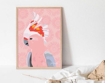 Major Mitchell cockatoo art print