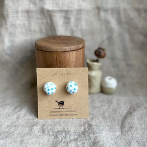 Light blue spot stud earrings