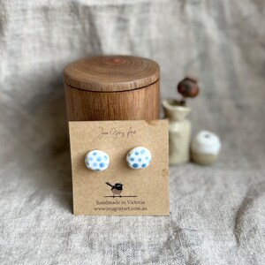 Light Blue spot stud earrings