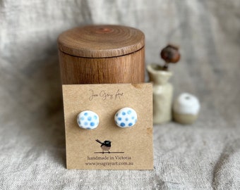 Light Blue spot stud earrings