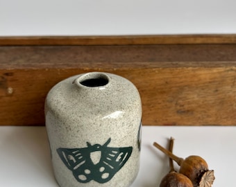 Moth detail vase