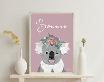 Personalised koala art print