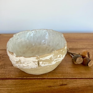 Whitewash textured bowl