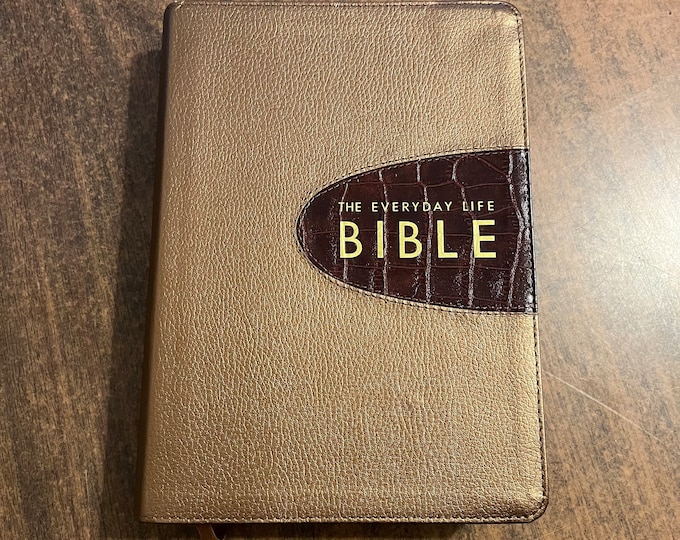 Amplified Classic 1987 Everyday Life Bible - Bronze Bonded Leather - out of print AMPC - Joyce Meyer Study Bible