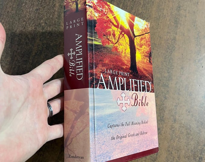 Amplified Classic 1987 Large Print Bible - Red Hardcover - out of print AMPC - 12 pt font - USA Printed in United States of America