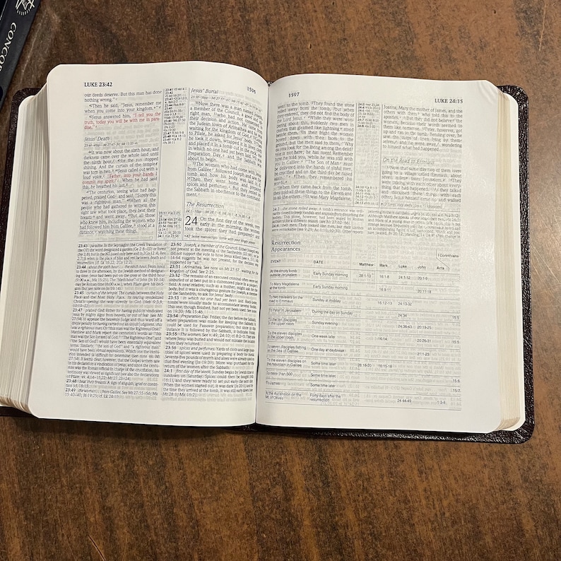 NIV 1984 Concordia Self Study Bible Burgundy Bonded Leather Out Of Niv 1984 concordia self study bible burgundy bonded leather out of