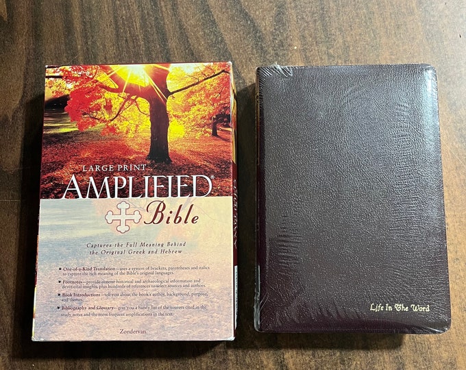Amplified Classic 1987 Large Print Bible - Burgundy Bonded Leather - out of print AMPC - ISBN 0310951836