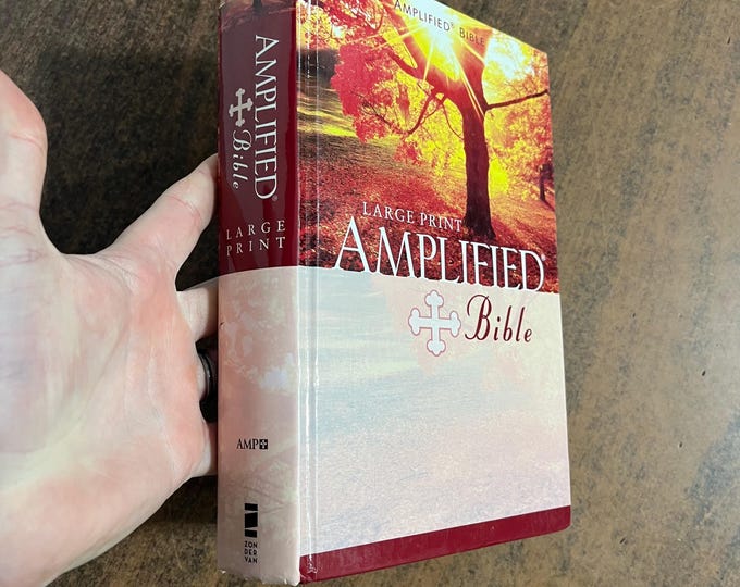 Amplified Classic 1987 Large Print Bible - Hardcover - out of print AMPC - 12 pt font