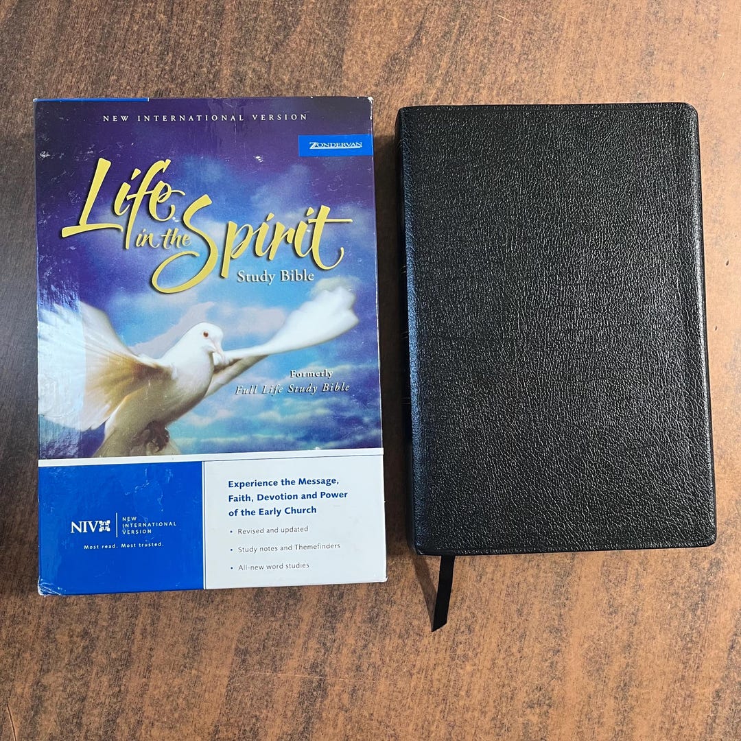 NIV 1984 Life in the Spirit Study Bible - Black Bonded Leather ...