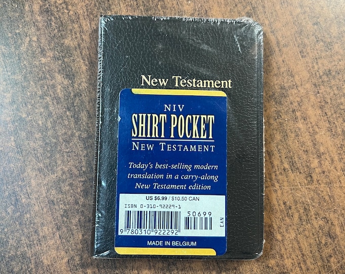 NIV 1984 New Testament Bible, Shirt Pocket New Testament - Black Imitation Leather - Out of Print NIV
