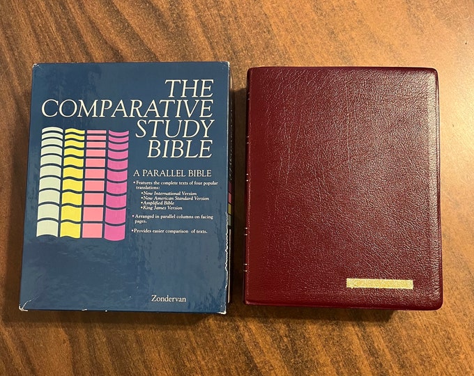 NIV 1984 / NASB 1977 / Amplified 1965 / King James Parallel Bible - Bonded Leather - Comparative Study Bible, Bible with 4 bible versions