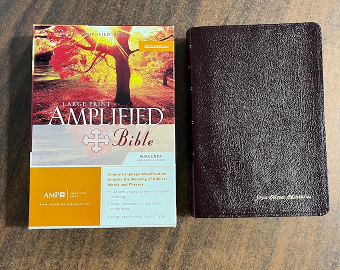 Amplified Classic 1987 Large Print Bible - Burgundy Bonded Leather - out of print AMPC - ISBN 0310951836