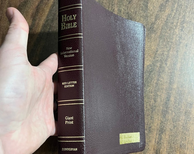 NIV 1984 Giant Print Bible - Burgundy Bonded Leather - Out of Print NIV New International Version 84, printed in usa