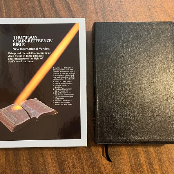 Niv Thompson Chain Reference Bible Large Print - Etsy