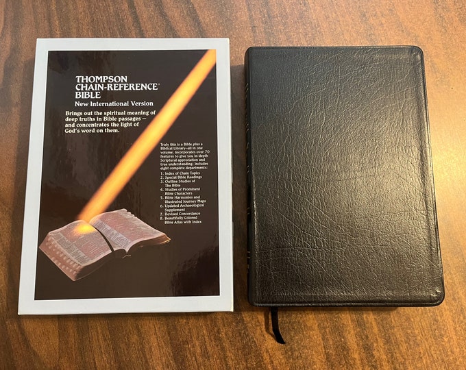 NIV 1978 (Pre 1984) Large Print Thompson Chain Reference Study Bible - Black Bonded Leather - Out of Print NIV