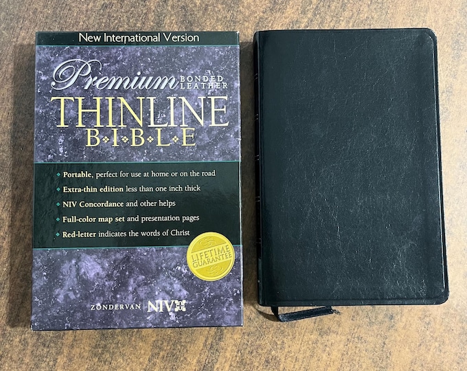NIV 1984 Thinline Bible - Black Premium Bonded Leather - Out of print NIV 84 - 0310921678