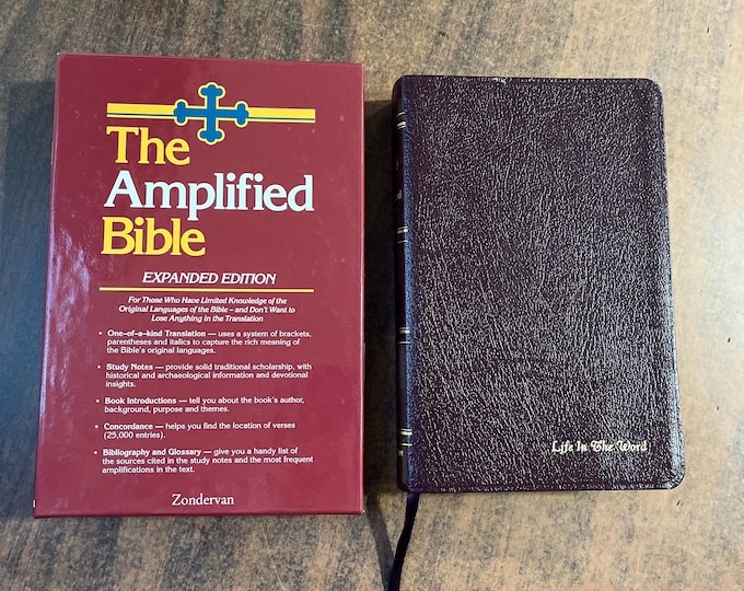 Amplified Classic 1987 Bible, Standard Size - Burgundy Bonded Leather - out of print AMPC