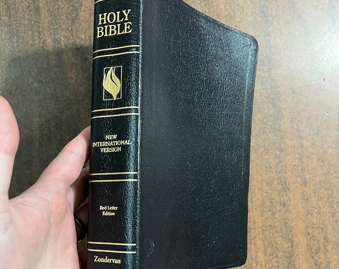NIV 1984 Full Life Study Bible - Black Bonded Leather - Out of Print NIV, Donald Stamps c 1992