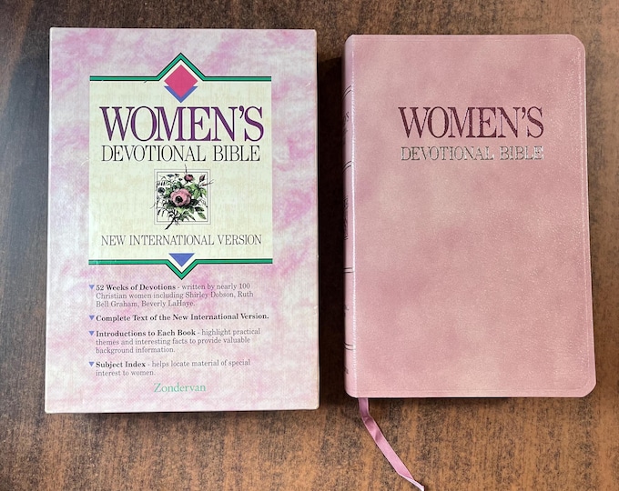 NIV 1984 Womens Devotional Bible - Tea Rose (Pink) Bonded Leather - Out of Print NIV 84