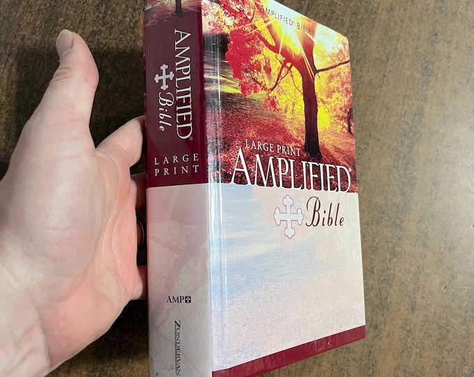 Amplified Classic 1987 Large Print Bible - Hardcover - out of print AMPC - 12 pt font - USA Printed in United States of America