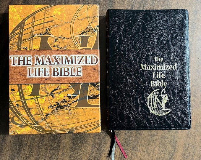 Amplified Classic 1987 / KJV Parallel Bible - Black Genuine Leather - out of print AMPC