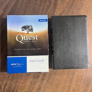 Sealed* NIV 1984 Quest Study Bible - Black Top Grain Genuine Leather - Out of Print NIV 0310928087