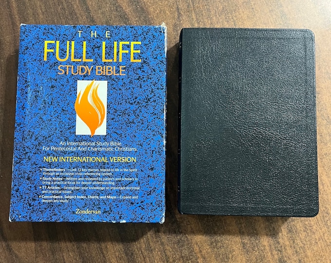 NIV 1984 Full Life Study Bible - Black Bonded Leather - Out of Print NIV - ISBN 0310916992