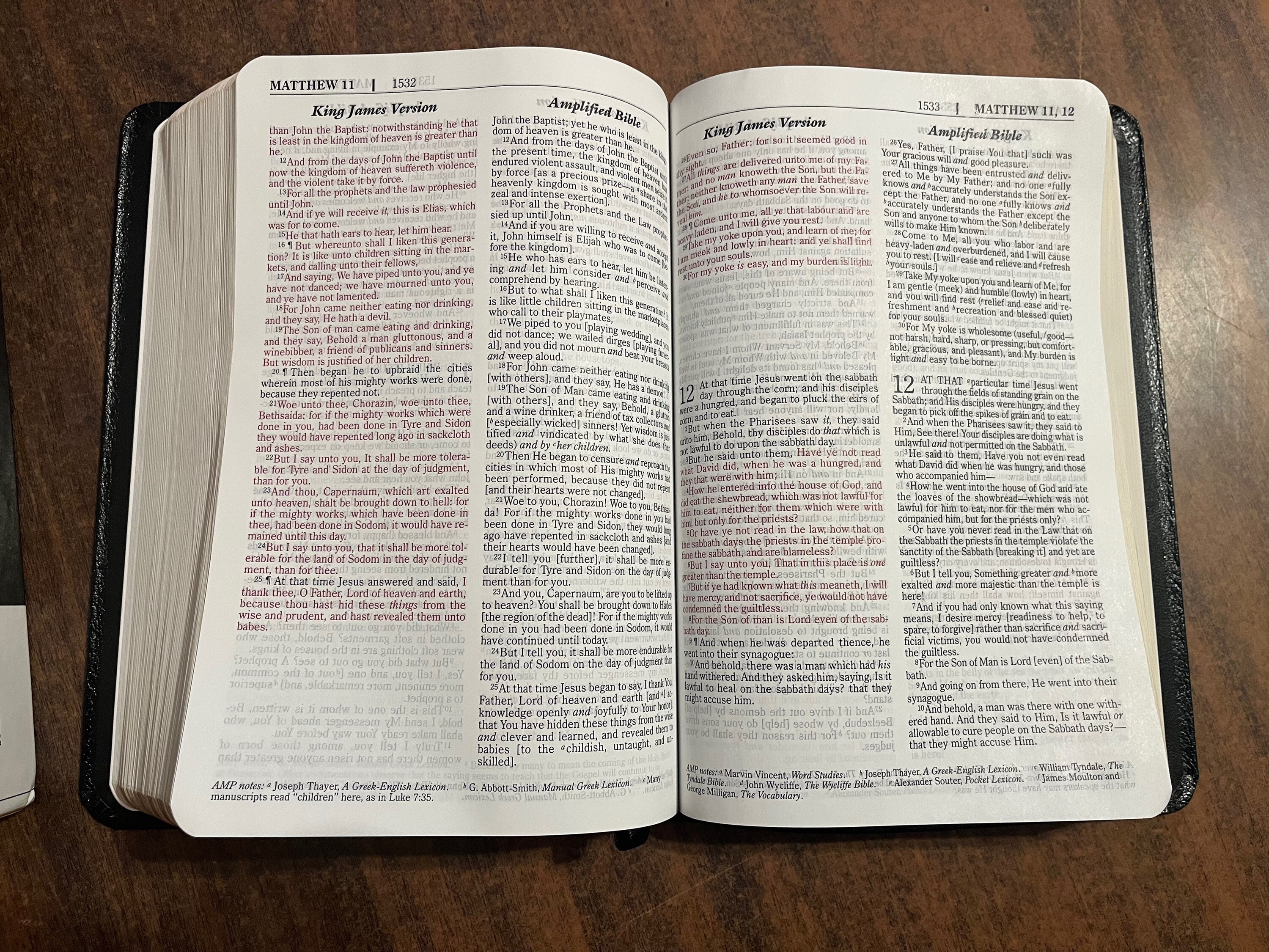 Amplified Classic 1987 KJV Parallel Large Print Bible Black Amplified Classic 1987 KJV Parallel Large Print Bible Black